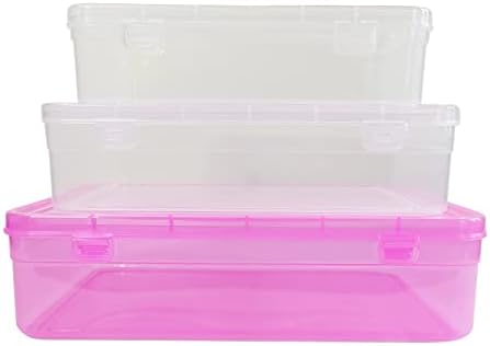 Buy Feliz Plastic Storage Box (Green, Large) - 3 Pieces, Rectangular ...