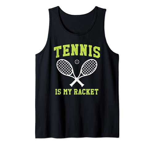 Tennis Is My Raqueta Divertida Idea de regalo para entrenador Camiseta sin Mangas