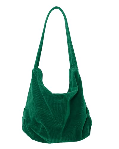 Image of 2026 Corduroy Tote Bag with Zipper Large Casual Handbags Shoulder Purse for Women
