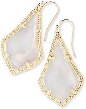 Kendra Scott Alex Drop Earrings for Women, Fashion Jewelry, 14k Gold-Plated, Ivory Mother of Pearl