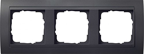 Cadre de finition Gira 021308 Event triple anthracite pour appareillage