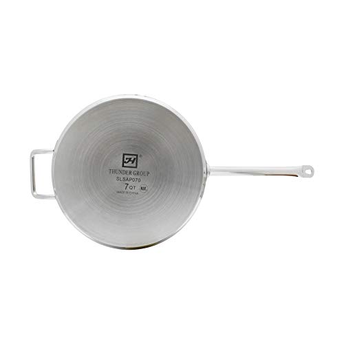 Sauteuse induction 7 Qt inox qui ne colle pas Thunder Group SLSAP070 - 6