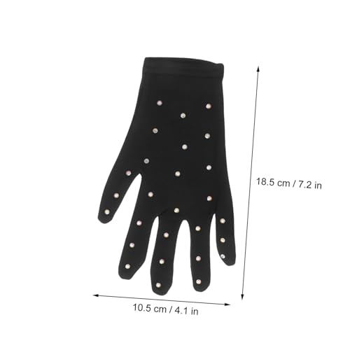 VICASKY Figure Skating Gloves Party Gloves for Girls Decorative Rhinestone Decor Comfort Fit2