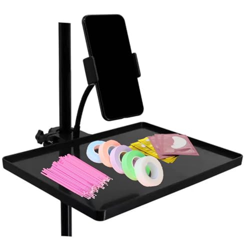 Lash Tray Holder Adjustable Lash Trays Organizer Attachment with Phone Holder Functional Eyelash Trays for Lash Techs Lash spa salon Lash Extension Supplies 10.6x 8