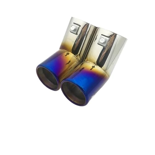Embout d'échappement pour Golf 4 Bora Jetta double sortie inox bleu