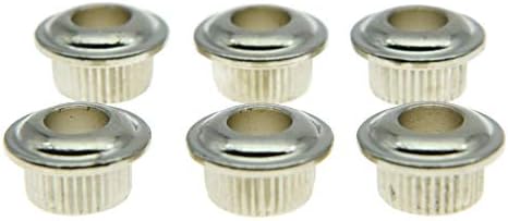 KAISH Metal Nickel 10mm Vintage Guitar Tuning Keys Conversion Bushings Adapter Ferrules