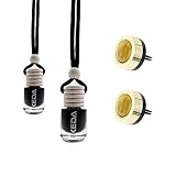 IKEDA 2Pcs Automobile Air Fresheners, 2Pcs Vent Clips Diffuser, 4ml Wood Cover Hanging Car Aroma...