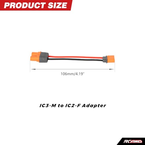 Adaptador Spektrum IC3 Batería a IC2 Dispositivo miniatura 3