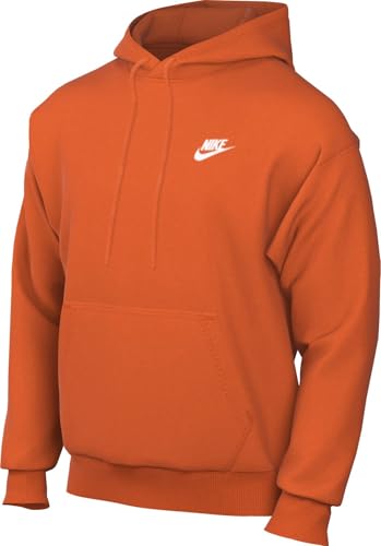 Nike Sportswear Club Fleece Pullover Hoodie (BV2654-819, Safety Orange/Safety Orange/White)