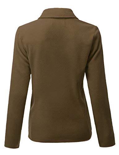 Doublju Womens Long Sleeve Full-Zip Thermal Basic Fleece Jacket With Plus Size #TOP2