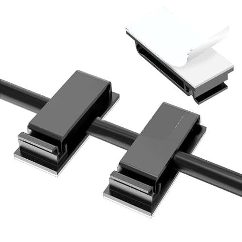 flexman Cable Clips, ganchos adhesivos para cables, organizador simple para cables de escritorio para luces de hadas bajo escritorio, pared, coche, cables eléctricos (#1) miniatura 1