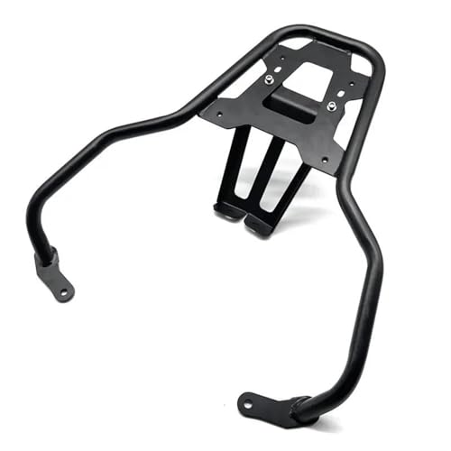 Questo portapacchi posteriore per moto presenta un design ergonomico e curvo che si adatta alle linee della moto.