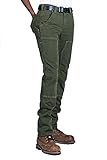 Dovetail Workwear Maven X Cargo Pants for Women, Slim Leg Fit, 10 Functional Pockets, Moss Green Canvas Size 8x28
