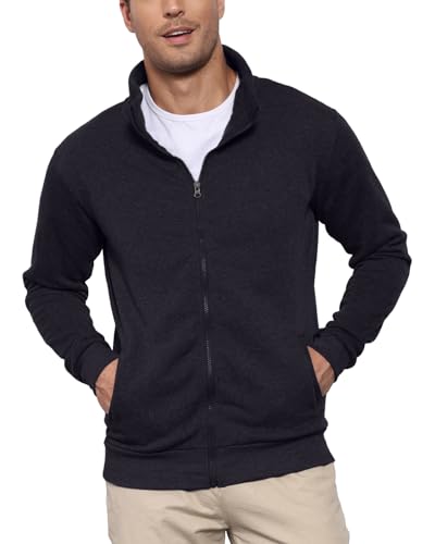 LAOARA Herren Sweatjacke Pullover Hoodie Sweatshirt ohne Kapuze mit...
