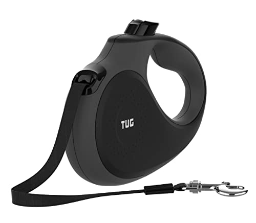 TUG 360° Tangle-Free Retractable Dog Leash for Up to 15 kg Dogs | 5 m Strong Nylon Tape/Ribbon | One-Handed Brake, Pause, Lock (Small, Black/Grey) by TUG - Image 6