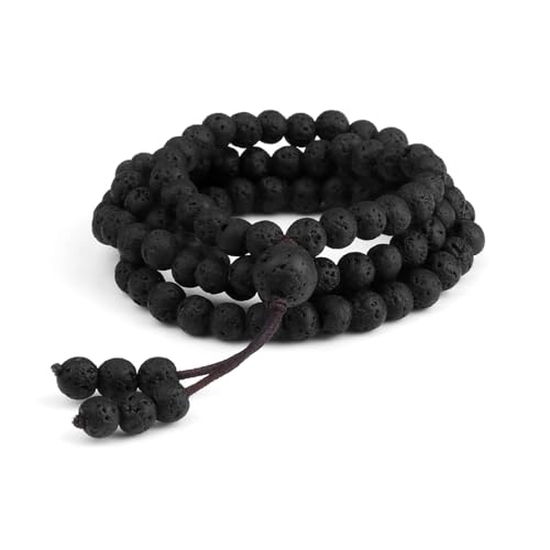 Bracelet en cristal et pierres naturelles blanches 6mm de prestige pour homme