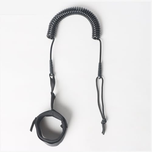 LZM-DIEWLEI Surfboard Leash TPU Bodyboard Leash Premium Surfboard Legrope Coiled Footstrap Retractable Board Security Leashes for Shortboard, Longboard, Paddleboard