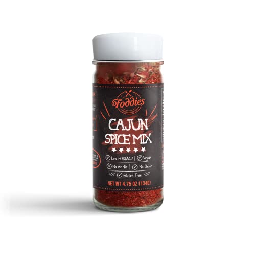 Foddies Cajun Spice Mix, Low Fodmap Seasoning, Gluten Free, No Onion No Garlic, Vegan, Plant Based, Ibs Friendly #TOP22