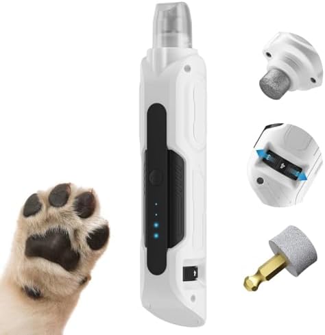 PAPIFEED Dog & Cat Nail Grinder, 6-Speed High Torque Electric Pet...