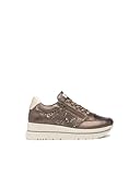 Nero Giardini I514101D Sneakers Femme en Cuir Et Matière Technique   Marron Foncé 40 EU