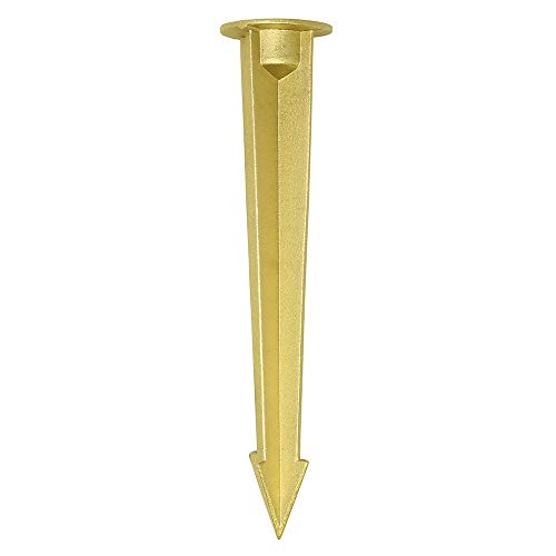 Lightkiwi 8-Inch Solid Brass Ground Stake, 1/2-14 NPSM Thread (1 Pack)