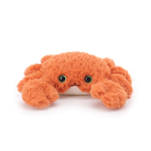 Apricot Lamb Krabbe Meerestiere Plüschtiere für Kinder, weiche niedliche Kuscheltier für Baby Mädchen und Jungen, Flauschige Krabbe Orange 22 cm