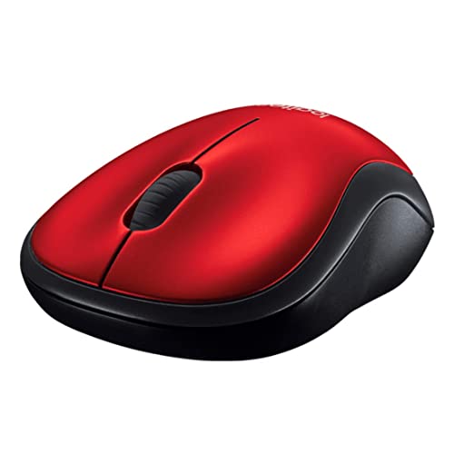 Image of Logitech M185 Wireless Mouse, 2.4GHz with USB Mini Receiver, 12-Month Battery Life, 1000 DPI Optical Tracking, Ambidextrous, Compatible with PC, Mac, Laptop - Red, (Pack of 4)