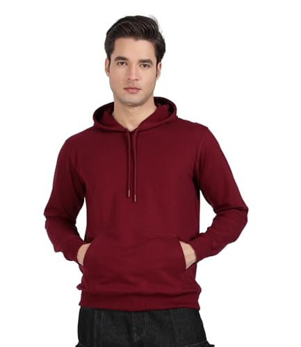 Image of Cotton Hoodies for Men | Pullover | Winter Wear | Hoodie | Hooded Sweatshirt | Kangaroo Pockets Hoodie|Regular Fit |Size S- 2XL