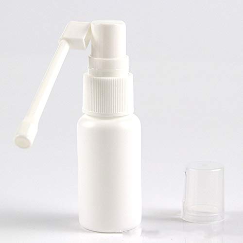30ML White Plastic Empty Portable Nasal Spray Bottle With 360 Degree Rotation Atomizer Refillable Saline Water Cosmetic Perfume Storage Container For Travel Home Use Pack of 52