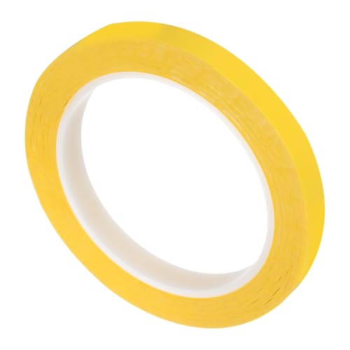 Image of uxcell 1 Rolls Yellow 0.47 Inch x 72 Yards Polyester Film Electrical Tape PET Tape High Temperature Heat Resistant Tape for Transformer Motor Wire 5S Positioning Logo,12mm x 66m