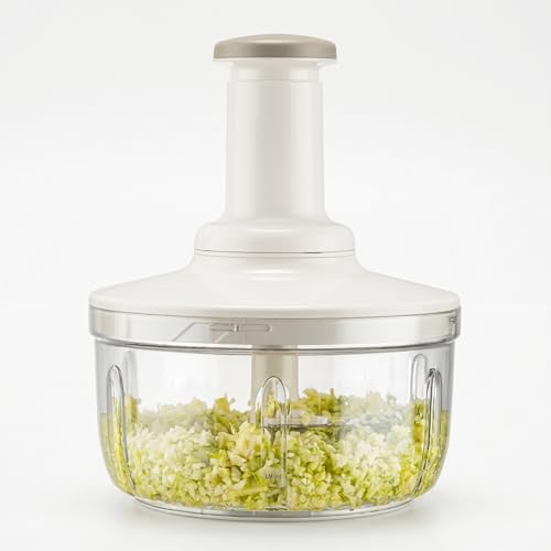 3 Paslanmaz Çelik Bıçaklı Manuel El Rondosu, Şeffaf Hazneli