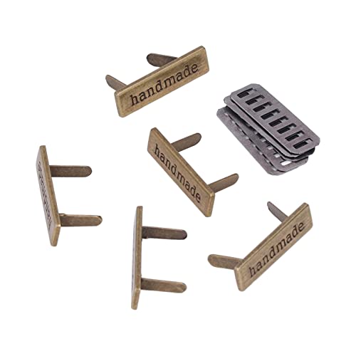 RASTKY Etiquetas de Metal Etiqueta Manual de Metal Ropa de Costura Multiusos Bolsas de Zapatos Artesanías de Aleación Impresas