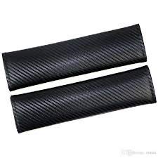 Vestian 2X Carbon Fiber Sport Mustang Seat Belt Cover Shoulder Pad Cushion With Roush For Mustang Racing #TOP1