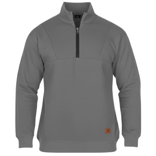 Image of Men's Lightweight Front Zip Pullover - Trendy Fleece Sweatshirt for Winter Wear