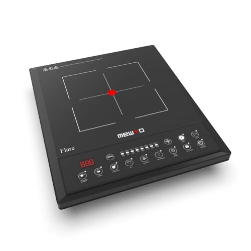 Image of Flare From The House of Link 1600W Induction Cooktop | 7 Cooking Modes with Push Button & Digital Display | Auto Pan Sensor | Auto Shut off for Safety | 1 Year Warranty