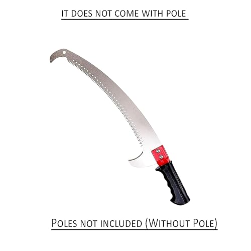 Image of HiFam Garden Pruning Saw | Tree Pruner With Extendable Pole Fixing Slot (Without Pole) | Pole Saws for Tree Trimming | Curved Hooked Blade Hand Saw | Remove Unwanted Branches In Your Garden |