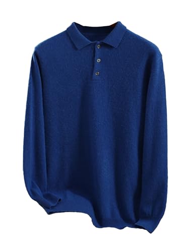 Men Cashmere Polos Pullover Knitwear Fall Winter Casual Basic Long Sleeve Pullover Sweater Tops