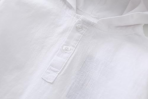 Image of MOMOLAND Little Big Boys Long Sleeve Woven Cotton Button Down Linen Design Shirt Solid Printed