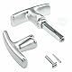 INTRA-TEC Garagentorgriff mit Innengriff, Alu F1, ergonomisch, 9x60 mm Set