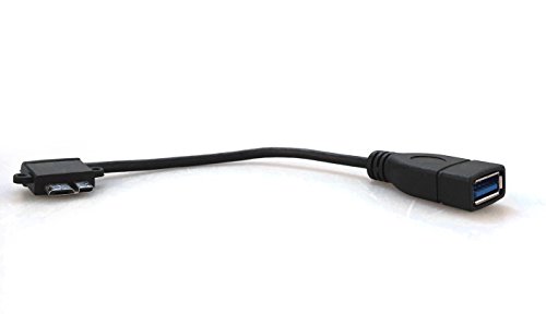 SYSTEM S Micro USB 3.0 Adaptador de Host OTG Cable 90 Grados ángulo Derecho Conector 15 cm para Samsung Galaxy Note 3, Galaxy S5, Galaxy Tab Pro, 12.2, 8.4, 10.1, Note Pro 12.2, Tab 4 8.0, Neo S5