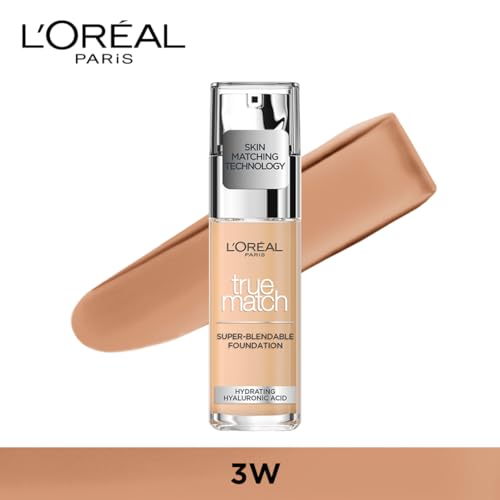 L'Oreal Paris True Match Super Blendable Liquid Foundation with Opaque Finish (Golden Beige 3D3W, 30ml) - Image 2