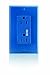 Leviton T8280-B 15 Amp, 125 Volt, Hospital Grade, Self Grounding, Decora Plus Duplex Receptacle, Tamper-Resistant, Blue