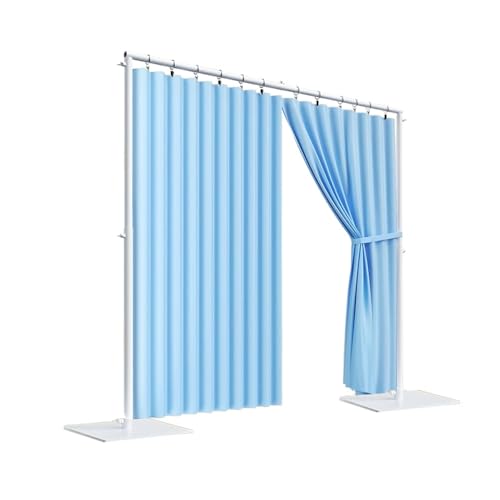 LXHELIVERY Freestanding Room Divider Curtain - Partition Screen with Adjustable