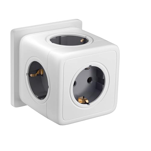 Steckdosenwürfel mit Überspannungsschutz, 5-Fach...