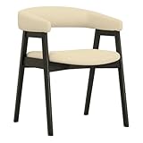 Cove Curved Back Upholstered Chairs, Vintage Black (Set of 2)
