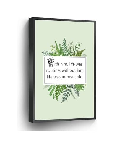 Lienzo de plantas verdes decorativo para pared de dormitorio con marco incluido