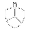 Stainless Steel Flat Beater for KitchenAid 5qt-6qt Bowl-Lift Stand Mixer, Fit for Professional 5 Plus and Professional 600 Seris Mixer K5 KG25 KV25 KP26 KT26, Heavy Duty and Dishwasher Safe