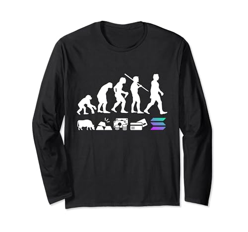 Solana Evolution of Money | The Solana Crypto Long Sleeve T-Shirt