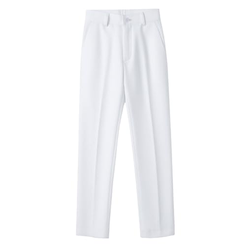 Boys Dress Pants Flat Front School Uniforms Pants Adjustable Waist Trousers