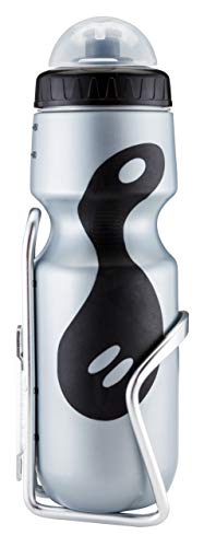 Schwinn Bike Bottle Holder With Water Bottle, 23 oz. BPA Free Squeeze Sport Bottle And Durable Alloy Cage, Easy To Mount Cycling Accessory